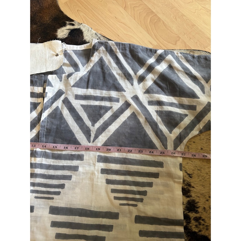 EMERSON FRY NEW Rise Caftan In Flint Pyramids RISE Organic Linen OS - Picture 8 of 9